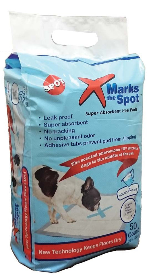 Spot X Marks The Spot Puppy Training Pads White 1ea/50 pk, 22 In X 22 in