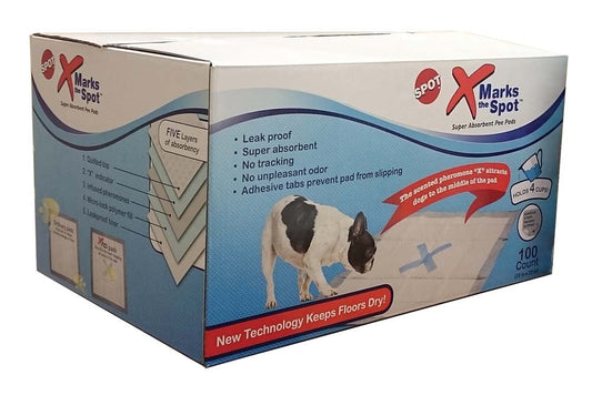 Spot X Marks The Spot Puppy Training Pads White 1ea/100 pk, 22 In X 22 in