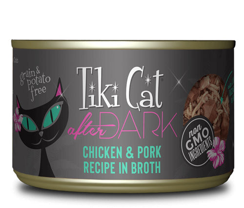 Tiki Pets Cat After Dark Chicken and Pork 5.5oz (Case Of 8)