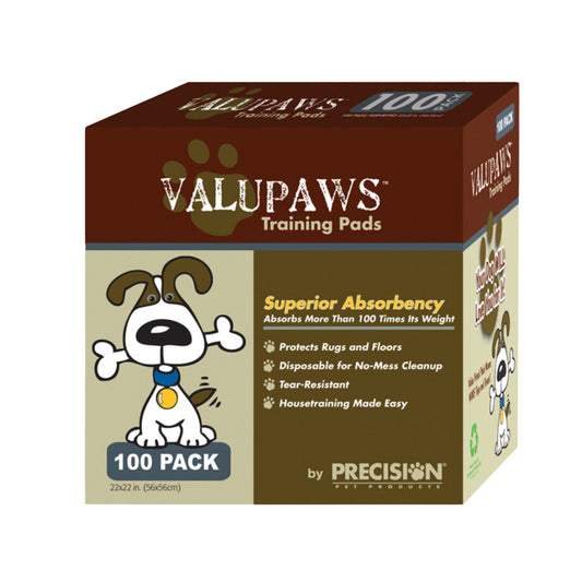 Precision Pet Products ValuPaws Training Pads White 1ea/100 pk, 22 In X 22 in