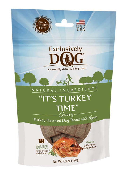 Exclusively Pet It's Turkey Time Turkey Flavored Dog Treats 1ea/7 oz