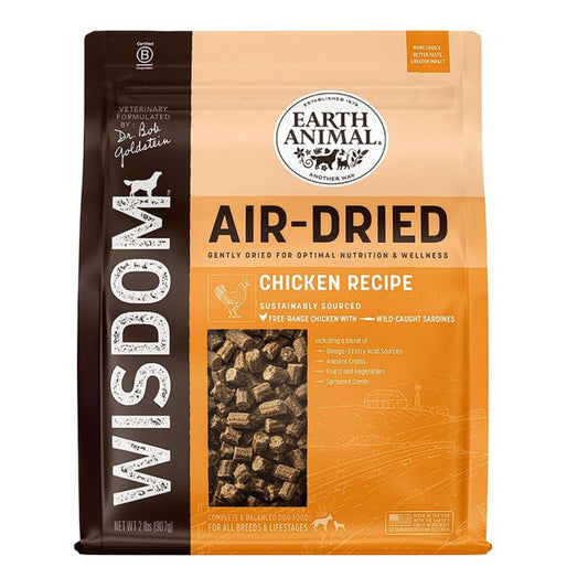 **Earth Animal Dog Wisdom Air-Dried Chicken 2Lb