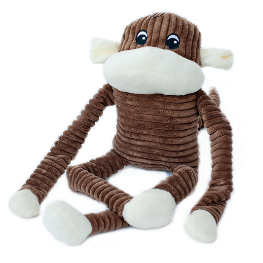 ZippyPaws Spencer the Crinkle Monkey Dog Toy Brown 1ea/XL