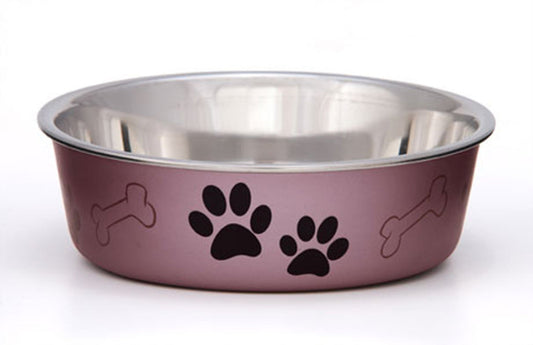 Loving Pets Metallic Dog Bowl Grape 1ea/LG